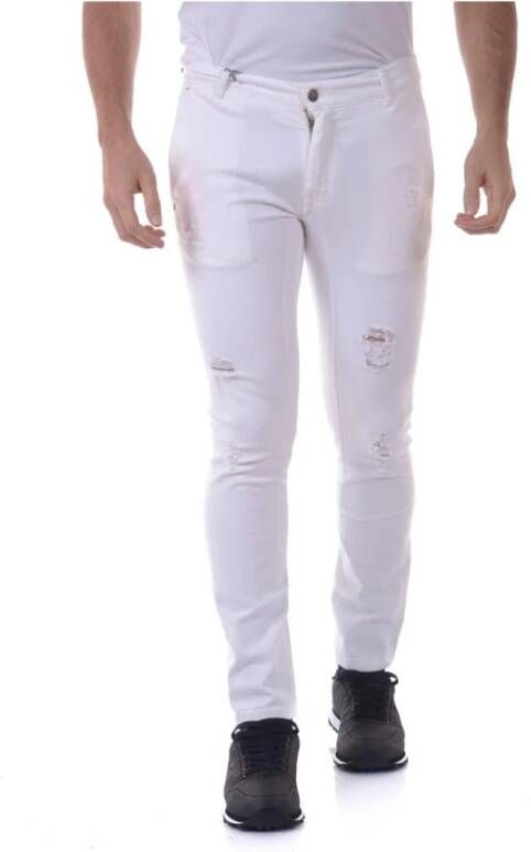 Daniele Alessandrini Smalle Jeans White Heren