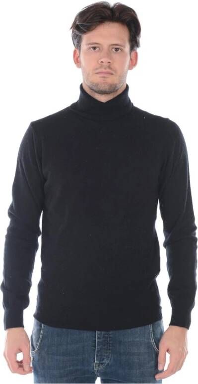 Daniele Alessandrini Geribbelde Sweater Pullover Black Heren