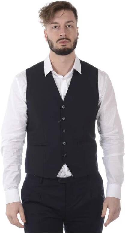 Daniele Alessandrini Gewatteerd Vest Blue Heren