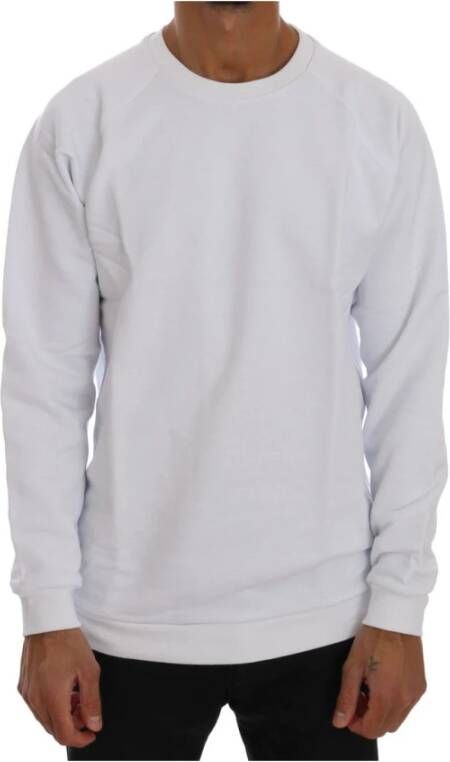 Daniele Alessandrini Witte Crewneck Katoenen Trui White Heren