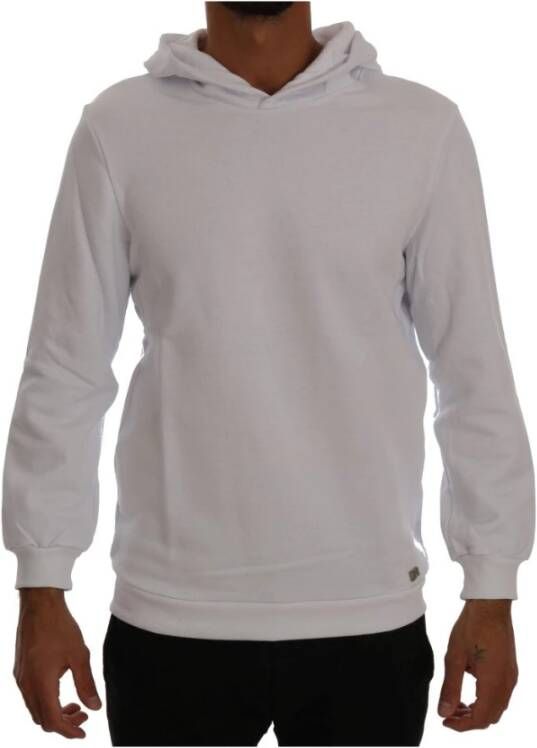 Daniele Alessandrini Witte Katoenen Hoodie White Heren