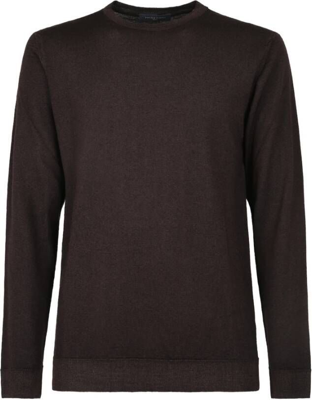 Daniele Fiesoli Bruine Merinowollen Crew Neck Trui Bruin Heren
