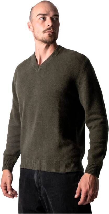 Daniele Fiesoli V-neck Knitwear Groen Heren
