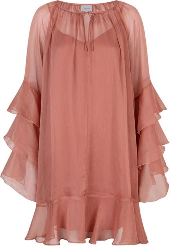 Dante 6 Boho Chiffon Korte Jurk Pink Dames