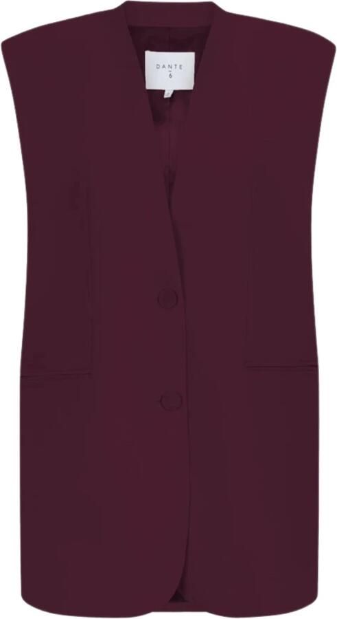 Dante 6 Clio Bordeaux Gilets Stijlvolle Vest Red Dames