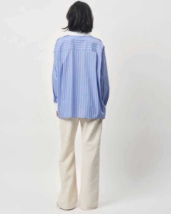 Dante 6 Gestreepte Blouse Lange Mouw Dandy Blue Dames - Foto 3