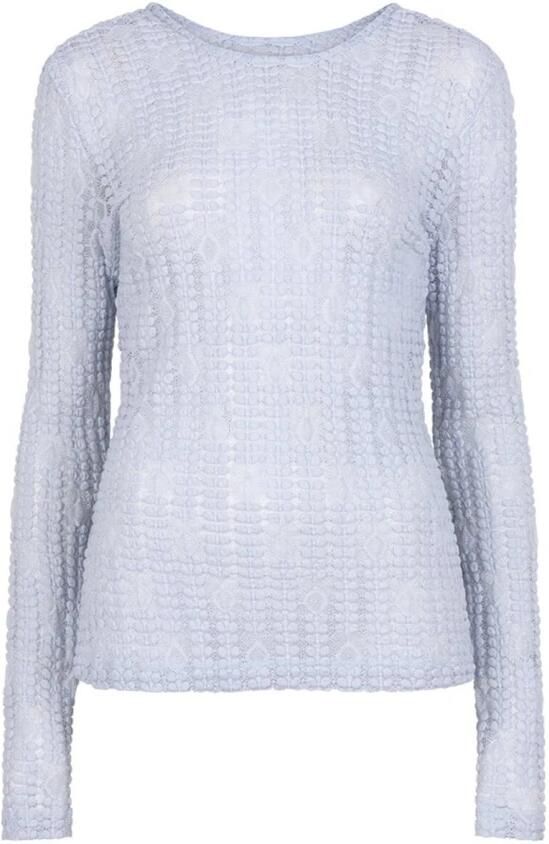 Dante 6 Kanten Rugdetail Top Ellis Blue Dames