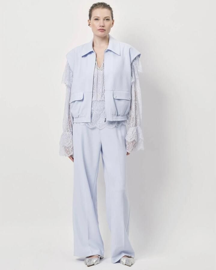 Dante 6 Rowen Vest Stijlvolle Mouwloze Vest Blue Dames