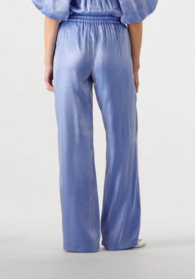 DANTE6 Dames Broeken Soir Shimmer Wide Leg Pants Blauw - Foto 5