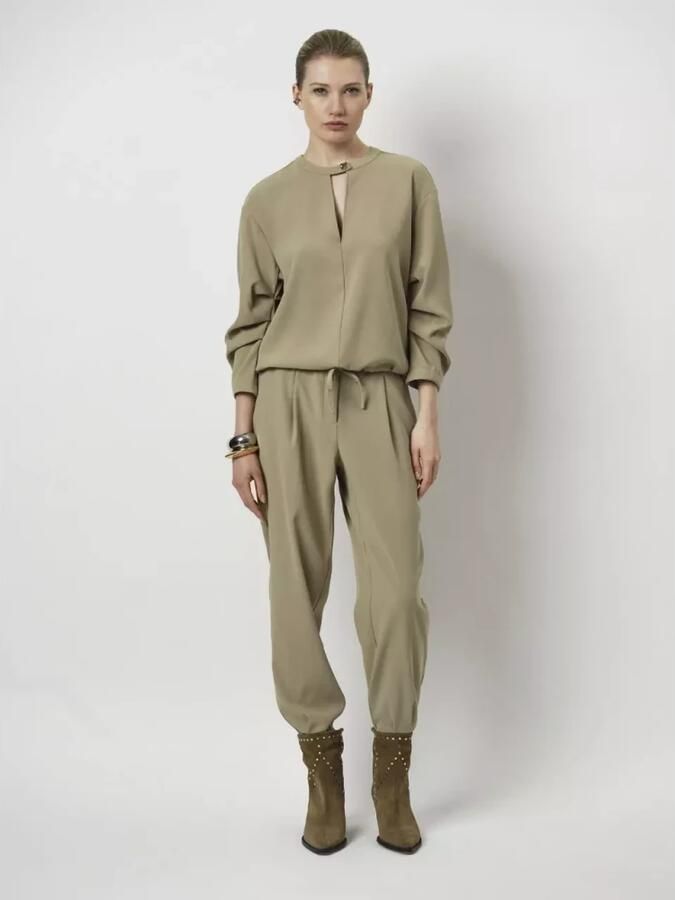 DANTE6 Dames Tops & T-shirts Thorn Drawstring Cord Top Groen - Foto 2