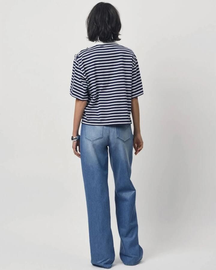 DANTE6 Dames Tops & T-shirts Titan Embellished Polo Shirt Donkerblauw - Foto 3