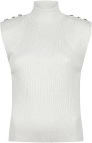 Dante 6 Denise Gebreide Top in Milk White Wit Dames