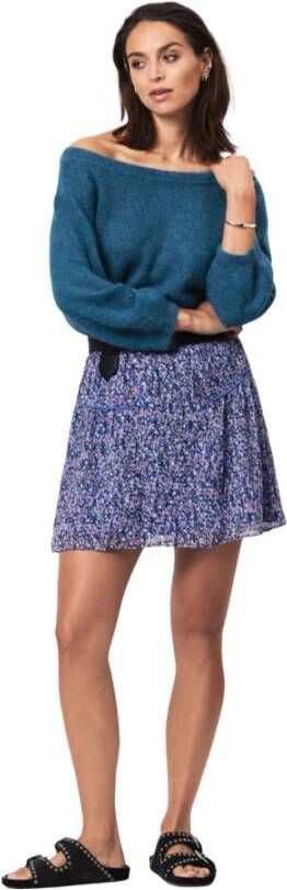 Dante 6 Lucky Star Mini Print Skirt Blauw Dames