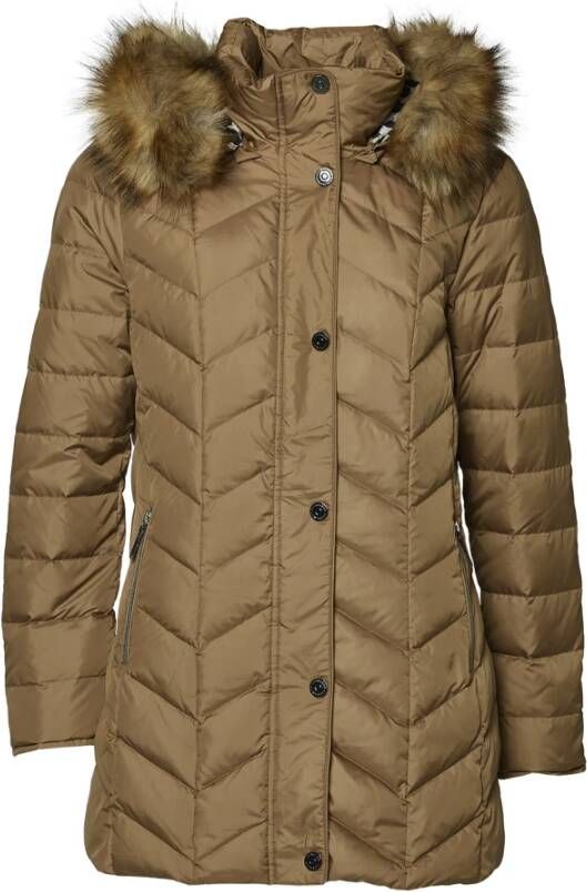 Danwear Luxe Kunstbont Jas Brown Dames