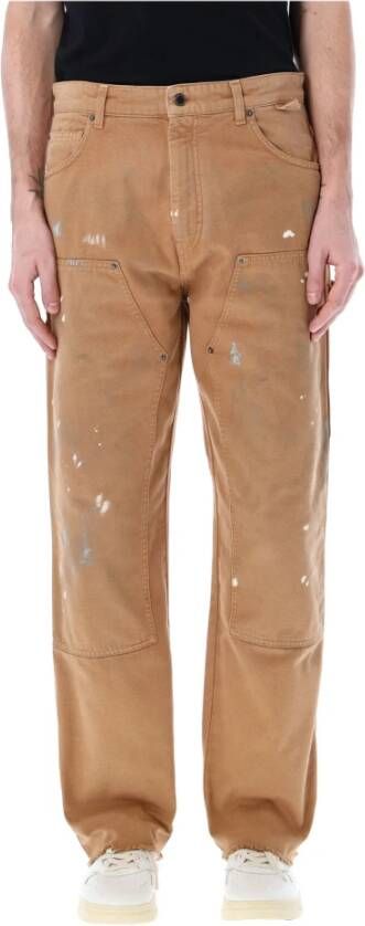 Darkpark Straight Jeans Bruin Heren