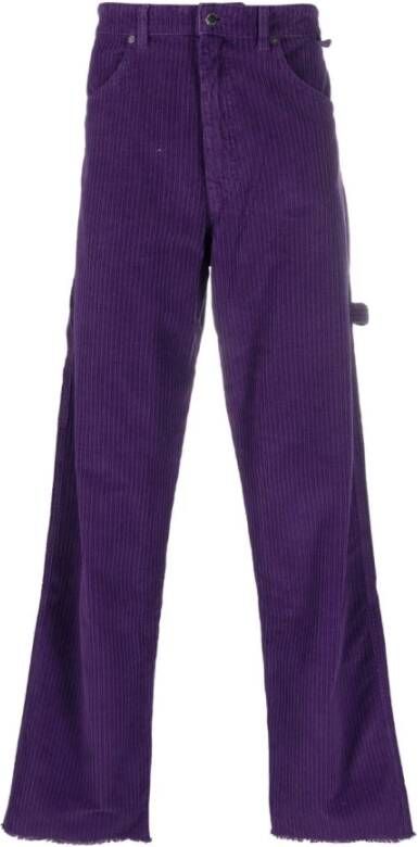 Darkpark Straight Trousers Purple Heren