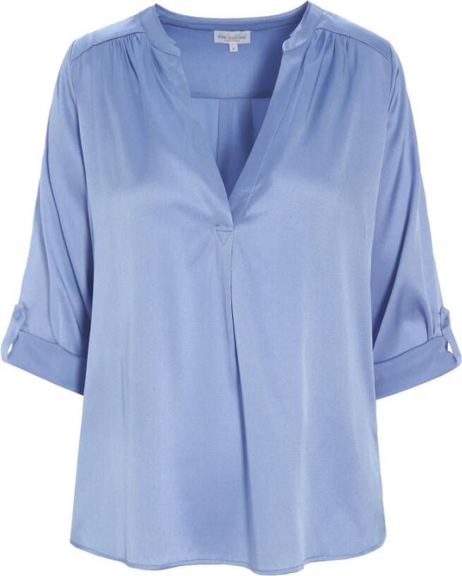 Dea Kudibal Blouses Shirts met mouwband Blauw Dames