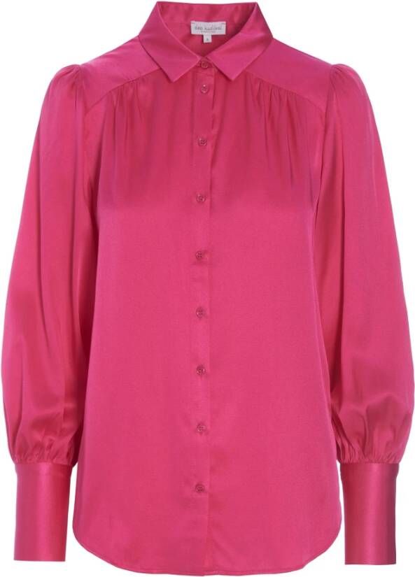 Dea Kudibal Fuchsia Zijden Satijnen Blouse Roze Dames