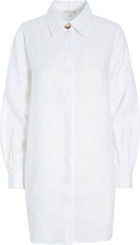 Dea Kudibal Oversized Wit Overhemd met Statement Knoop Wit Dames