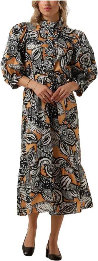 Dea Kudibal Elegante Bruine Midi Jurk Multicolor Dames - Foto 7