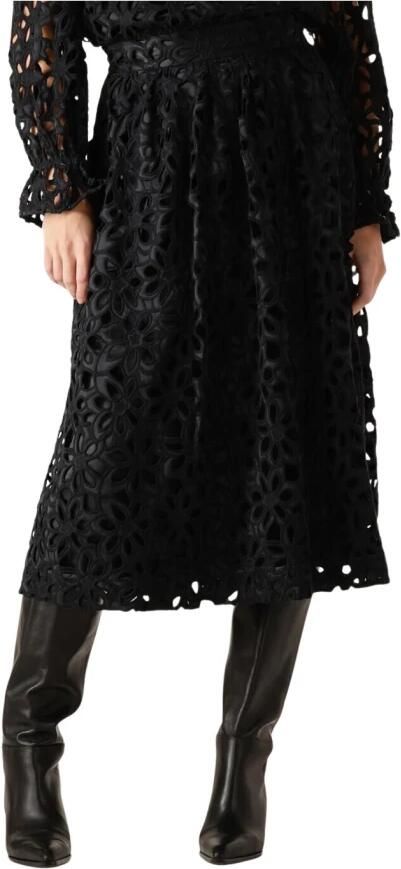 Dea Kudibal Elegante Kant Midi Rok Black Dames - Foto 6