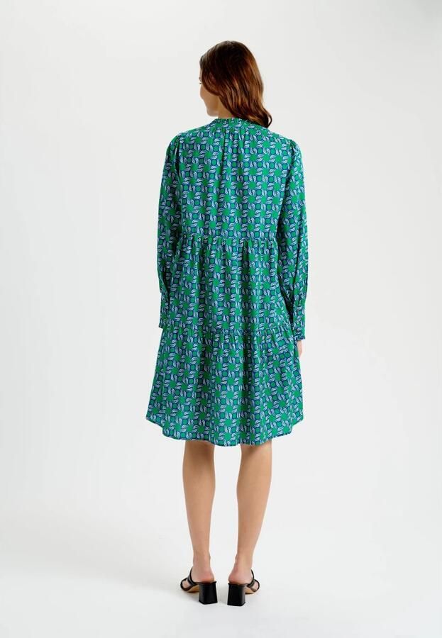 DEA KUDIBAL Dames Jurken Kindra Ns (co) Dress With Balloon Sleeves Groen - Foto 8