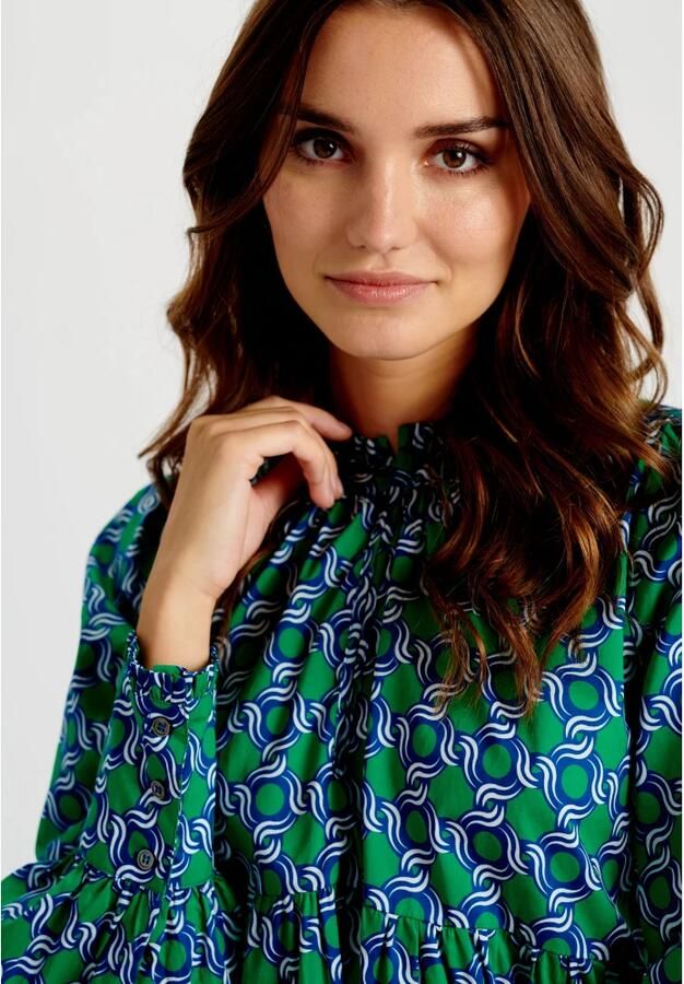 DEA KUDIBAL Dames Jurken Kindra Ns (co) Dress With Balloon Sleeves Groen - Foto 5