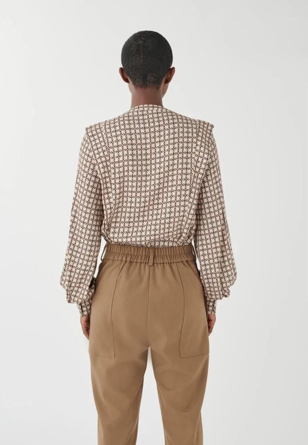 Dea Kudibal Moderne Viscose Crepe Blouse Beige Dames - Foto 8