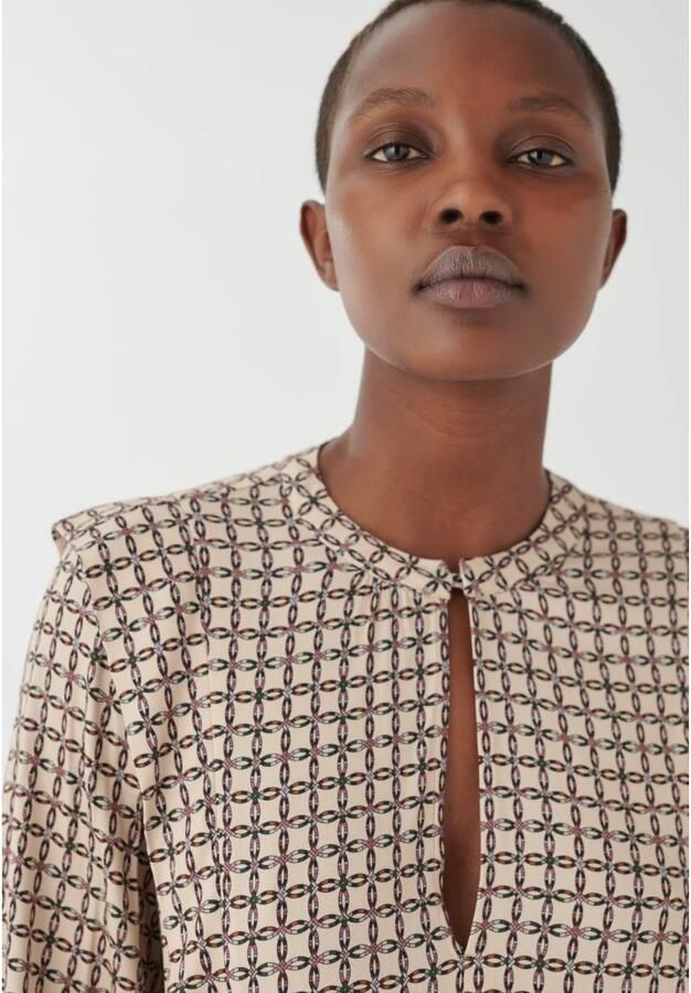 Dea Kudibal Moderne Viscose Crepe Blouse Beige Dames - Foto 6