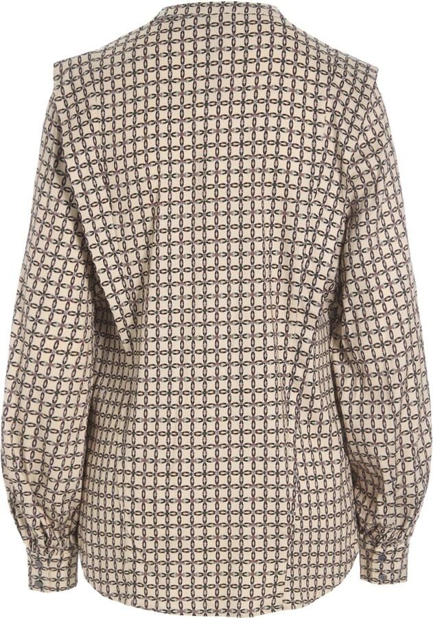 Dea Kudibal Moderne Viscose Crepe Blouse Beige Dames - Foto 5