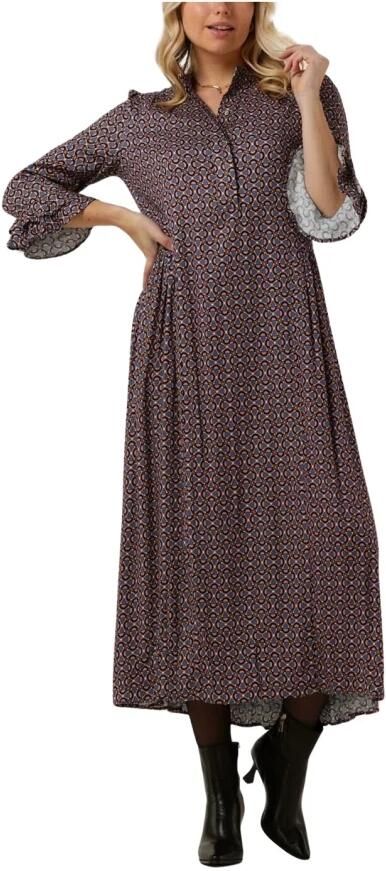 Dea Kudibal Frantic Teal Ruffle Midi Jurk ROSANNA (V)-Flicker Framboos Uitlopende Midi Jurk met Zakken Multicolor Purple Dames - Foto 3