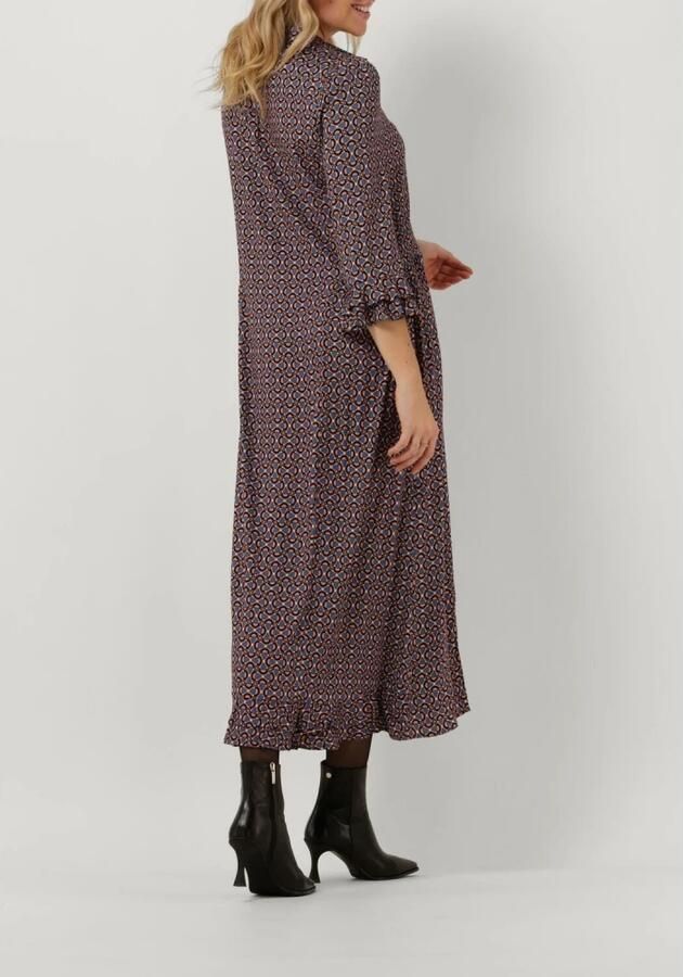 Dea Kudibal Frantic Teal Ruffle Midi Jurk ROSANNA (V)-Flicker Framboos Uitlopende Midi Jurk met Zakken Multicolor Purple Dames