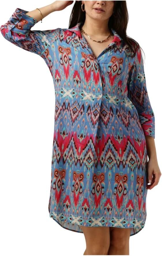 Dea Kudibal Ontspannen Blauwe Ikat Overhemdjurk Meerkleurig Dames - Foto 7