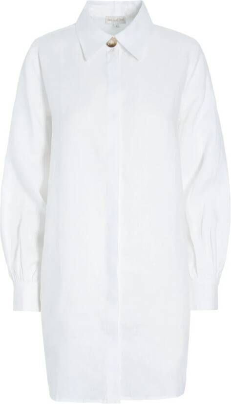 Dea Kudibal Oversized Wit Overhemd met Statement Knoop Wit Dames