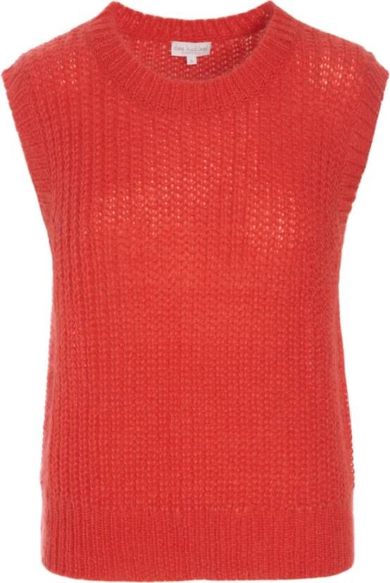Dea Kudibal Gebreid Vest VERA-Cactus VERA-Grenadine Green Red Dames