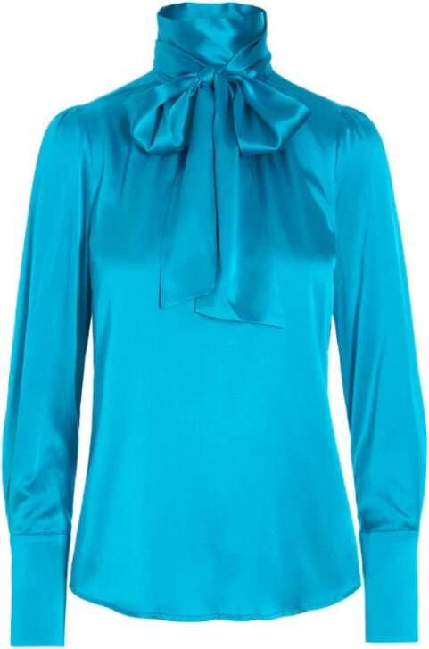 Dea Kudibal Turquoise Stretch Zijden Blouse Elsa Blauw Dames