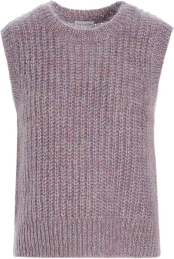 Dea Kudibal Lavendel Gebreid Vest Slim Fit Paars Dames