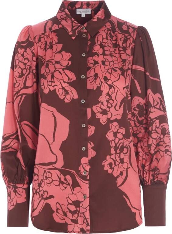 Dea Kudibal Vintage Zijden Blouse met Bloemenprint Vintage-geïnspireerde zijden blouse Pink Multicolor Dames