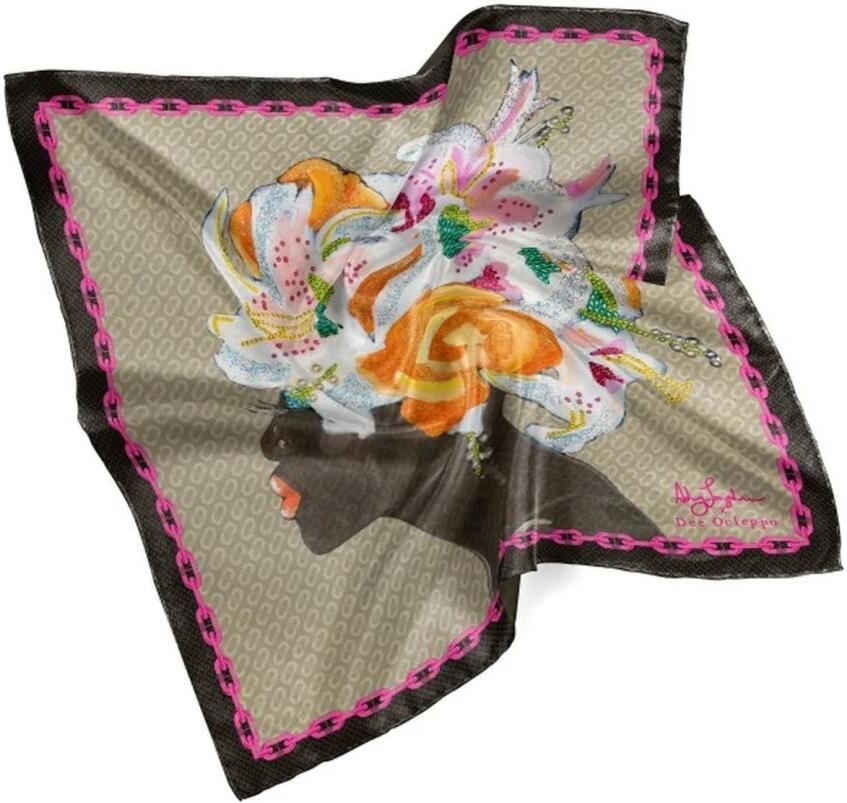 Dee Ocleppo Handgerolde Zijden Sjaal Heldere Kleuren Multicolor Dames - Foto 2