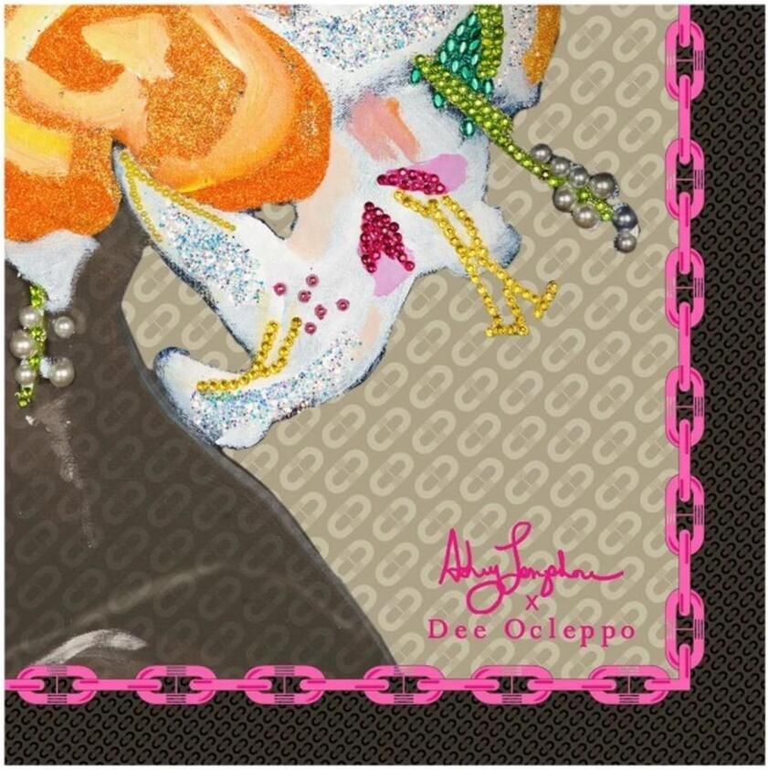 Dee Ocleppo Handgerolde Zijden Sjaal Heldere Kleuren Multicolor Dames