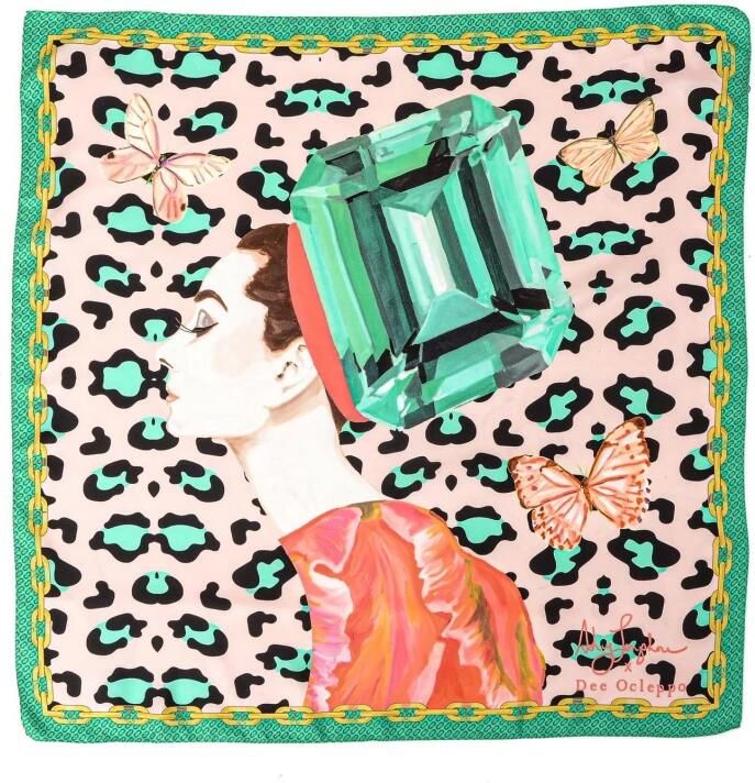 Dee Ocleppo Dynamische Pop Art Zijden Sjaal Multicolor Dames - Foto 3