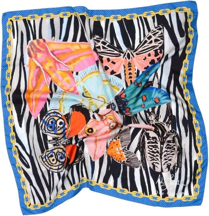 Dee Ocleppo Dynamische Zebra Zijden Sjaal Multicolor Dames - Foto 2