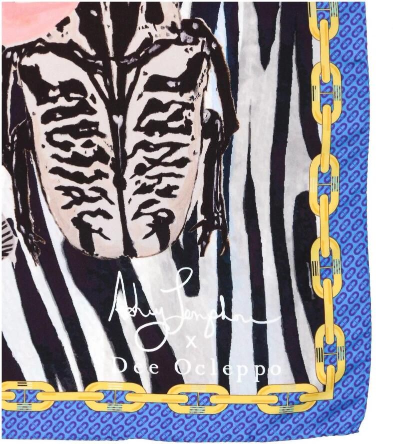 Dee Ocleppo Dynamische Zebra Zijden Sjaal Multicolor Dames