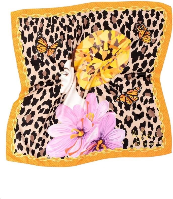 Dee Ocleppo Luipaard Zijden Sjaal Pop Art Multicolor Dames - Foto 2