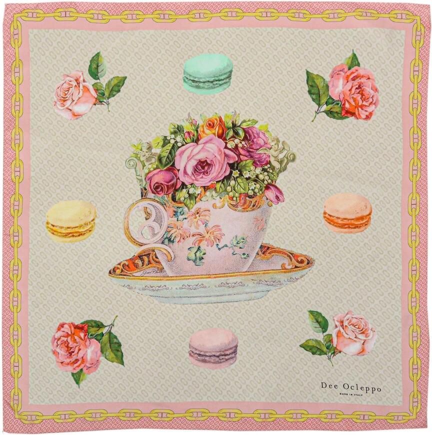 Dee Ocleppo Luxe Zijden Sjaal Handgerold Stijl Multicolor Dames - Foto 3