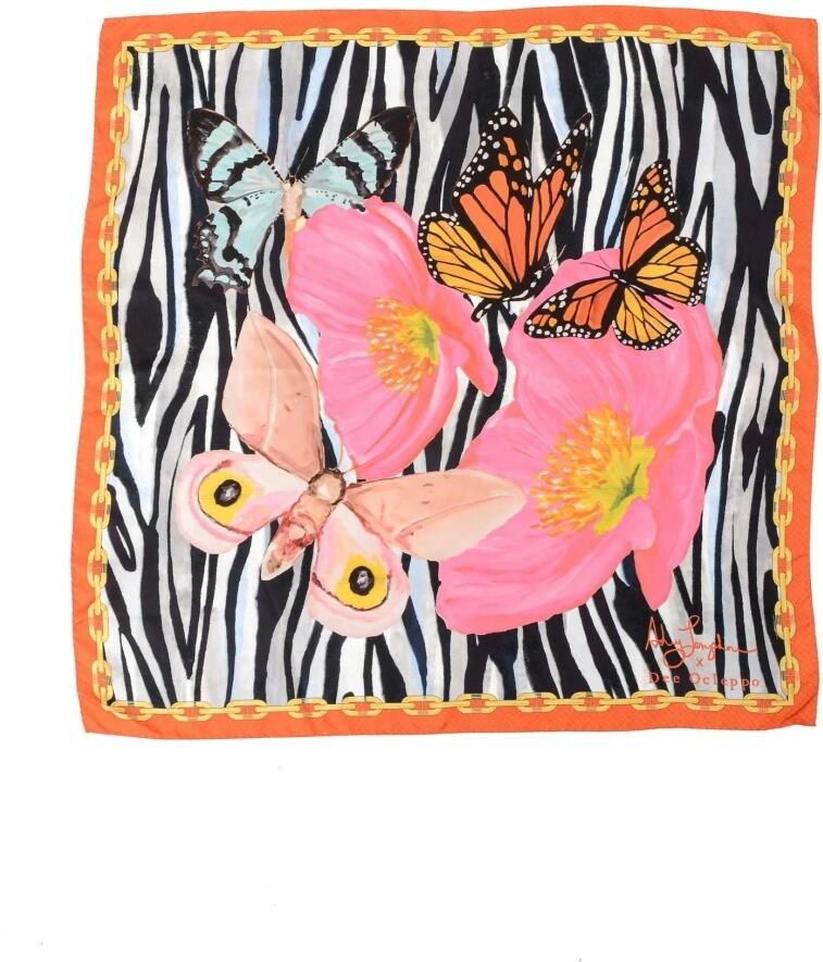 Dee Ocleppo Pop Art Zijden Sjaal Multicolor Dames - Foto 3