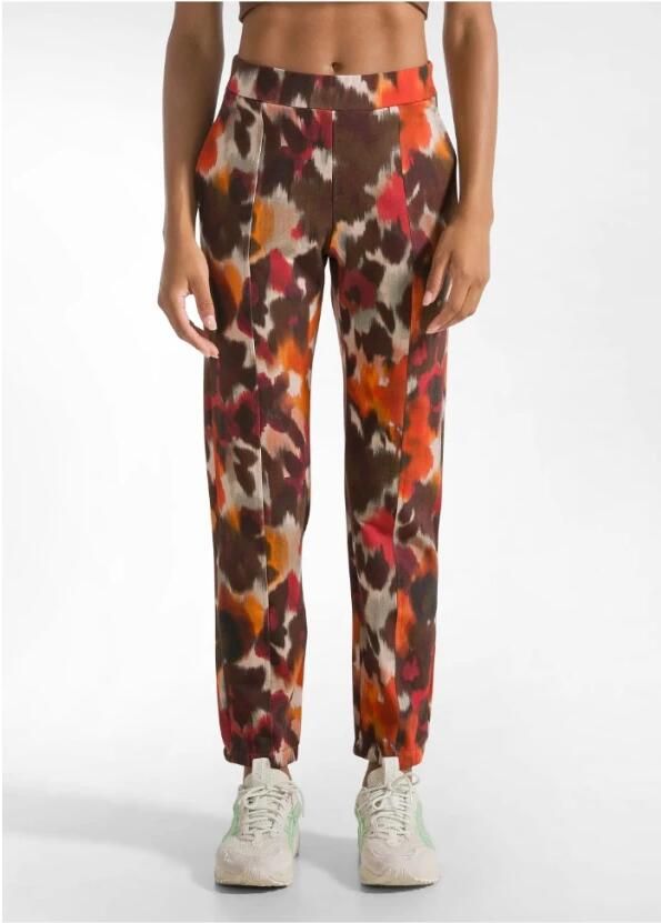 Deha Rode Katoen Modal Bedrukte Jurk Multicolor Dames - Foto 4