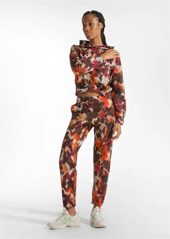 Deha Rode Katoen Modal Bedrukte Jurk Multicolor Dames - Foto 5