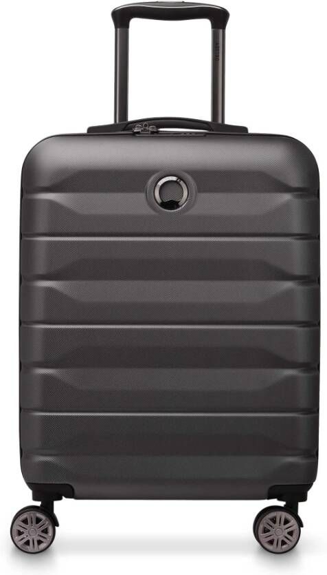 Delsey Zwarte Koffers met TSA-slot en Multi-Position Trolley Black Heren
