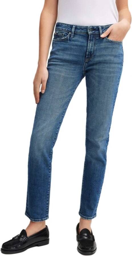 Denham Jolie Straight Jeans Blauw Dames